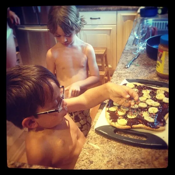 Desert Pizza - The Boys&#x27; Creation!