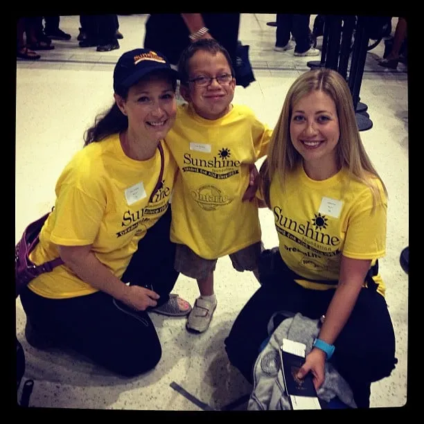 Isaac is ready to board the #torontodreamlift trip to Disney with his favourite people from Sick Kids!