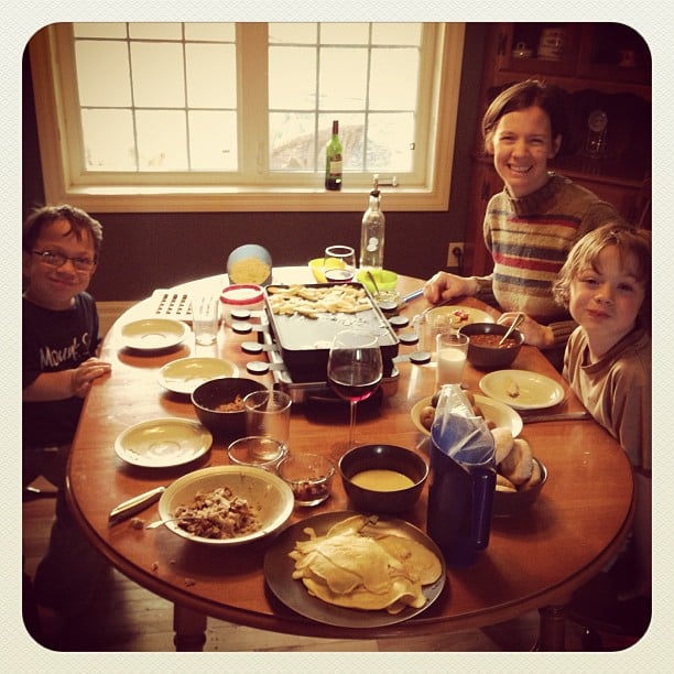 Raclette dinner...a long, lovely meal with my family :-)