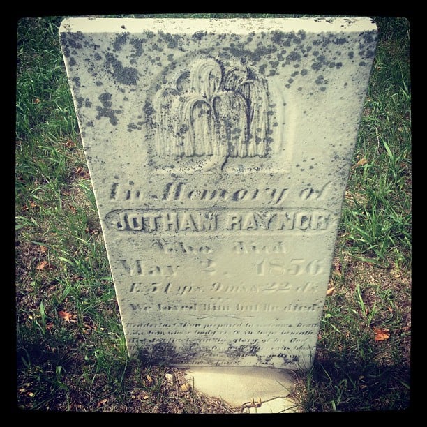 Visiting an old graveyard with the boys as we travel through Prince Edward County to pick up items for our Gala.