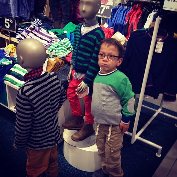 Found this lovely mannequin while back to school shopping with the boys. I did, however, misplace Isaac :-)