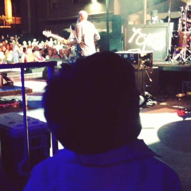 Boys listening to the Toto from side stage. #hope