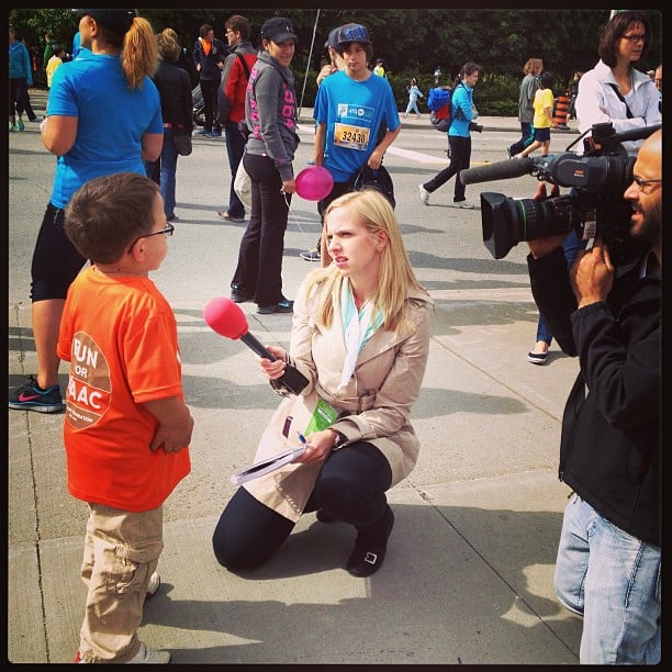 Isaac, a pro for the television cameras, and the perfect spokesperson for HOPE. #cbcottawa