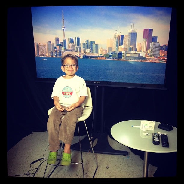 Isaac in the CTV news studio :-)