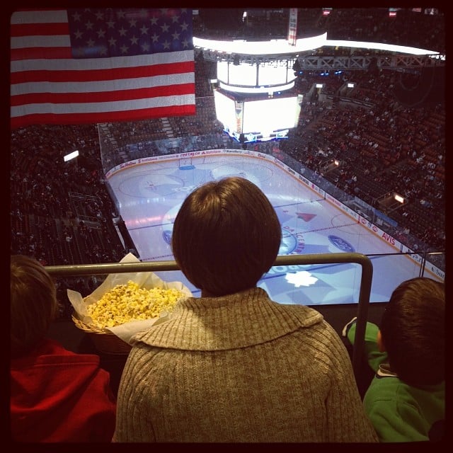 Ready for the game, courtesy of Dion Phaneuf!