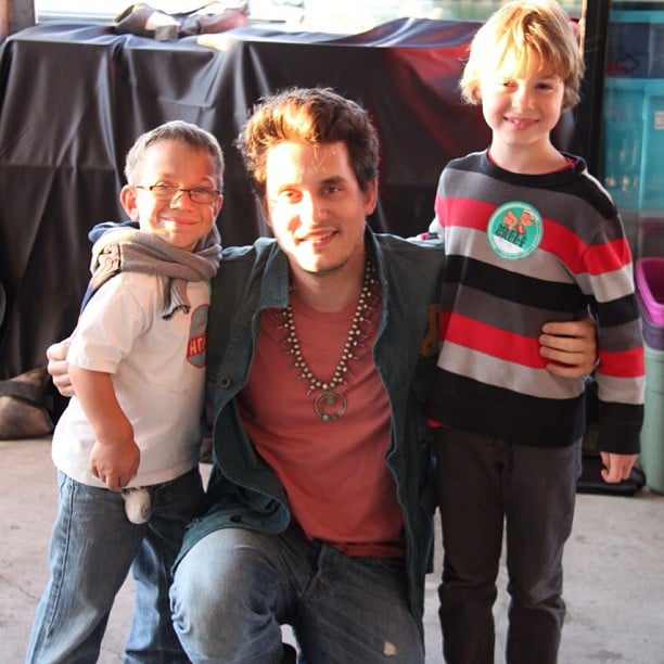 The boys with their hero, John Mayer :-)