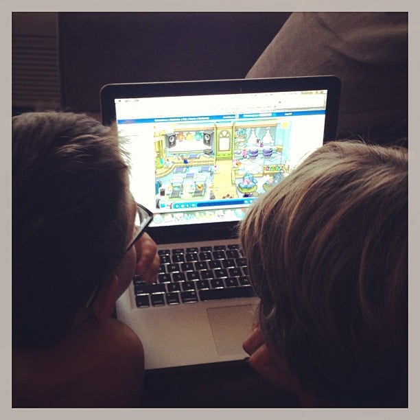 Final play of Club Penguin before the boys work there for the day today!  They are SO EXCITED!